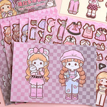 Load image into Gallery viewer, Dress Up Girls Stickers Cartoon Princess Change Clothes DIY Kawaii Toys Children Birthday Party Decoration
