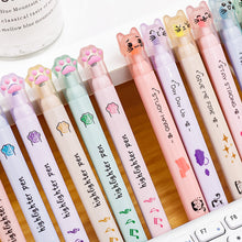 Load image into Gallery viewer, 6Pcs Kawaii Cat Claw Pastel Color Highlighters Drawing Art Markers Fluorescent Pen Gift Stationery Cute School Supplies
