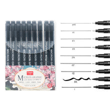 Load image into Gallery viewer, Pigment Liner Micron Pen set Manga markers Needle Pen Art Brush Hand-painted Hook Line Pens Sketch Fineliner Drawing Stationery
