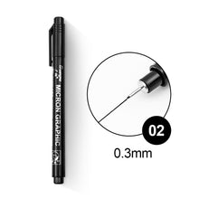 Load image into Gallery viewer, Pigment Liner Micron Pen set Manga markers Needle Pen Art Brush Hand-painted Hook Line Pens Sketch Fineliner Drawing Stationery
