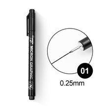 Load image into Gallery viewer, Pigment Liner Micron Pen set Manga markers Needle Pen Art Brush Hand-painted Hook Line Pens Sketch Fineliner Drawing Stationery
