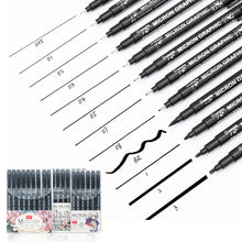 Load image into Gallery viewer, Pigment Liner Micron Pen set Manga markers Needle Pen Art Brush Hand-painted Hook Line Pens Sketch Fineliner Drawing Stationery
