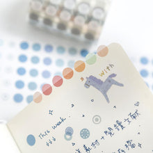 Load image into Gallery viewer, Journal Base Element Decorative Tape Dot Masking Washi Tape DIY Scrapbooking Sticker Label Japanese Stationery
