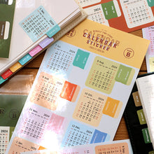 Load image into Gallery viewer, 2024 Calendar Stickers Kawaii Journal Planner Index Stickers Notebook Bookmarks Agenda Label Tags Kawaii Stationery Office
