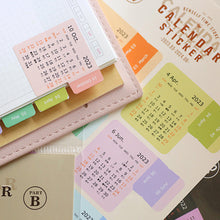 Load image into Gallery viewer, 2024 Calendar Stickers Kawaii Journal Planner Index Stickers Notebook Bookmarks Agenda Label Tags Kawaii Stationery Office
