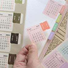 Load image into Gallery viewer, 2024 Calendar Stickers Kawaii Journal Planner Index Stickers Notebook Bookmarks Agenda Label Tags Kawaii Stationery Office
