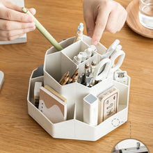 Load image into Gallery viewer, 360° Rotating Pen Holder 9-Grid Large Capacity Pencil Storage Box School Office Pen Stand Stationery Organizer Student Gift

