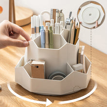 Load image into Gallery viewer, 360° Rotating Pen Holder 9-Grid Large Capacity Pencil Storage Box School Office Pen Stand Stationery Organizer Student Gift

