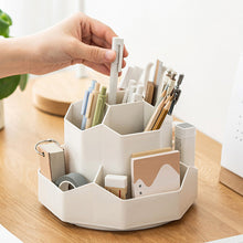 Load image into Gallery viewer, 360° Rotating Pen Holder 9-Grid Large Capacity Pencil Storage Box School Office Pen Stand Stationery Organizer Student Gift
