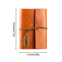 Load image into Gallery viewer, A7 Loose-leaf Photo Album PU Leather Kraft Paper Maple Leaves Cover Diary Notebook Vintage Cover Traveler Album Journals School Supplies
