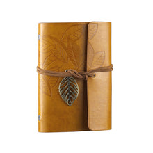 Load image into Gallery viewer, A7 Loose-leaf Photo Album PU Leather Kraft Paper Maple Leaves Cover Diary Notebook Vintage Cover Traveler Album Journals School Supplies
