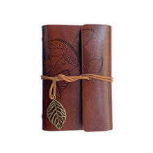 Load image into Gallery viewer, A7 Loose-leaf Photo Album PU Leather Kraft Paper Maple Leaves Cover Diary Notebook Vintage Cover Traveler Album Journals School Supplies

