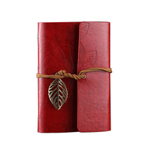 Load image into Gallery viewer, A7 Loose-leaf Photo Album PU Leather Kraft Paper Maple Leaves Cover Diary Notebook Vintage Cover Traveler Album Journals School Supplies
