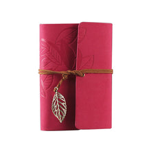 Load image into Gallery viewer, A7 Loose-leaf Photo Album PU Leather Kraft Paper Maple Leaves Cover Diary Notebook Vintage Cover Traveler Album Journals School Supplies
