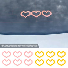 Load image into Gallery viewer, 6Pcs Car Window Decor Waterproof Mosaic Heart Love Heart Sticker For Car Laptop Window Motorcycle Decal
