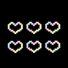 Load image into Gallery viewer, 6Pcs Car Window Decor Waterproof Mosaic Heart Love Heart Sticker For Car Laptop Window Motorcycle Decal
