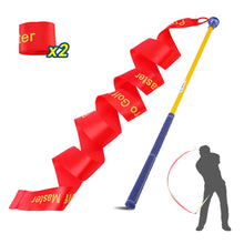 Load image into Gallery viewer, Ribbon Golf Swing Exerciser Visual Swing Trajectory Increase Swing Speed Master The Rhythm Of Swing Golf Supplies
