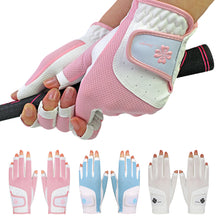 Load image into Gallery viewer, 1 Pair Women's Golf Gloves Leakage Finger Touch Screen Non-Slip Silicone Sports Gloves Golf Supplies
