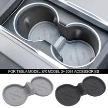 Load image into Gallery viewer, Silicone Car Waterproof Interior Non-Slip Coasters Center Console Storage Organizer Drink Pad Slots For Tesla Model S/X Model 3+ 2024 Accessories

