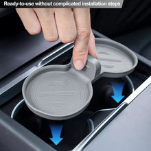 Load image into Gallery viewer, Silicone Car Waterproof Interior Non-Slip Coasters Center Console Storage Organizer Drink Pad Slots For Tesla Model S/X Model 3+ 2024 Accessories
