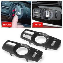 Load image into Gallery viewer, Car Head Lamp Rotary Button Headlight Switch Cover Panel For BMW 5 Series 7 Series GT F07 6 Series F06 7 Series F02 X3 F25 X4 F26
