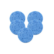 Load image into Gallery viewer, 5pcs Circular Compressed Wood Pulp Cotton Face Cleansing Puff Biodegradable Cleansing Puff Cleansing Makeup Removal Sponge Puff
