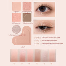 Load image into Gallery viewer, Romantic Collector's Six Color Eye Shadow Plate Love Powder Blusher Matte Fine Flash High Gloss Facelift Plate Multi-purpose Cosmetics
