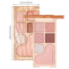 Load image into Gallery viewer, Romantic Collector's Six Color Eye Shadow Plate Love Powder Blusher Matte Fine Flash High Gloss Facelift Plate Multi-purpose Cosmetics
