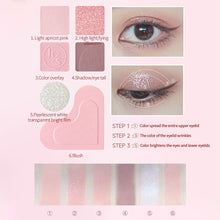 Load image into Gallery viewer, Romantic Collector's Six Color Eye Shadow Plate Love Powder Blusher Matte Fine Flash High Gloss Facelift Plate Multi-purpose Cosmetics
