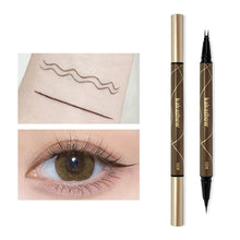 Load image into Gallery viewer, Double Head Eyeliner Liquid Pen Fast Drying Durable Long Lasting Ultra Fine Waterproof Oil Proof Silkworm Laying Pen Cosmetics
