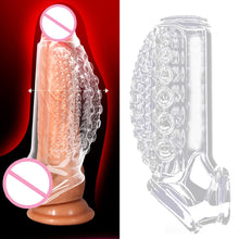 Load image into Gallery viewer, Penis Sheath Male Cock Enlargement Sleeve Ejaculation Delay Sleeve Sex Toys For Couples Wearable Penis Ring
