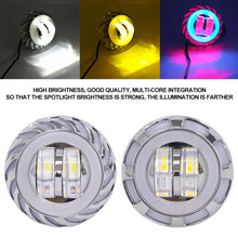 Load image into Gallery viewer, 8000LM Motorcycle Headlight LED Angel Devil Eyes Headlight Projector Lens High/Low Beam Strobe Spotlight DRL Dual Lamp
