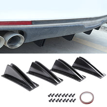 Load image into Gallery viewer, 4Pcs/Set Car Rear Bumper Strip Lip Dual Spoiler Diffuser Splitter Scratch Protector Anti-collision Protection
