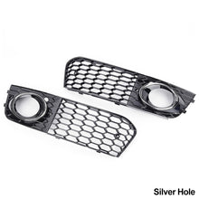 Load image into Gallery viewer, 2Pcs Car Honeycomb Mesh Fog Light Open Vent Grille Intake Cover Grill Parts for Audi A4 B8 RS4 2009 - 2012
