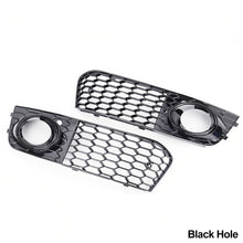 Load image into Gallery viewer, 2Pcs Car Honeycomb Mesh Fog Light Open Vent Grille Intake Cover Grill Parts for Audi A4 B8 RS4 2009 - 2012

