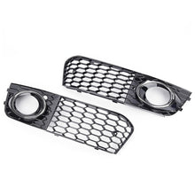 Load image into Gallery viewer, 2Pcs Car Honeycomb Mesh Fog Light Open Vent Grille Intake Cover Grill Parts for Audi A4 B8 RS4 2009 - 2012
