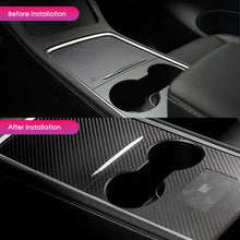 Load image into Gallery viewer, Car Interior Decoration Real Carbon Fiber Ultra Thin Car Center Console Cover Trim Sticker Fit For Tesla Model 3 Y 2021-23 Accessories
