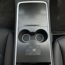 Load image into Gallery viewer, Car Interior Decoration Real Carbon Fiber Ultra Thin Car Center Console Cover Trim Sticker Fit For Tesla Model 3 Y 2021-23 Accessories
