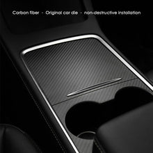 Load image into Gallery viewer, Car Interior Decoration Real Carbon Fiber Ultra Thin Car Center Console Cover Trim Sticker Fit For Tesla Model 3 Y 2021-23 Accessories
