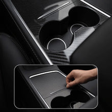 Load image into Gallery viewer, Car Interior Decoration Real Carbon Fiber Ultra Thin Car Center Console Cover Trim Sticker Fit For Tesla Model 3 Y 2021-23 Accessories

