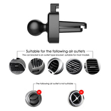 Load image into Gallery viewer, 17mm Ball Head Car Dashboard Phone Holder Bracket Mini Stand Base Fixed Air Vent Stand Converter Anti-skid Mount Car Accessories
