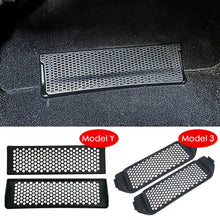 Load image into Gallery viewer, 2Pcs Under Seat Air Vent Cover Car Center Console Rear Backseat Outlet Protector Grille For Tesla Model 3 Y 2023 2022 2021 Accessories
