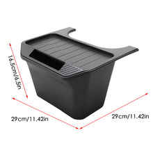 Load image into Gallery viewer, Car Rear Seat Storage Box Organizer Auto Center Console Bins Backseat Trash Can Garbage Bag Under Seat Tray for Tesla Model Y Accessories
