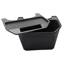 Load image into Gallery viewer, Car Rear Seat Storage Box Organizer Auto Center Console Bins Backseat Trash Can Garbage Bag Under Seat Tray for Tesla Model Y Accessories

