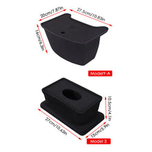 Load image into Gallery viewer, Car Rear Center Console Organizer Tray Flocking Rear Seat Storage Box with Cover Trash Case Can Garbage Bag For Tesla Model 3 Y Accessories
