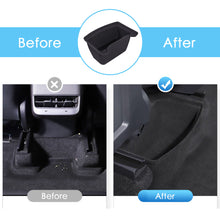 Load image into Gallery viewer, Car Rear Center Console Organizer Tray Flocking Rear Seat Storage Box with Cover Trash Case Can Garbage Bag For Tesla Model 3 Y Accessories
