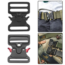 Load image into Gallery viewer, Men Tactical Webbing Belt Accessories 50/52mm Nylon Zinc Metal Quick Release Buckle Outdoor Combat Training Tactical Belt Buckle

