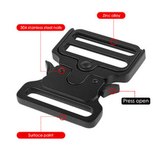 Load image into Gallery viewer, Men Tactical Webbing Belt Accessories 50/52mm Nylon Zinc Metal Quick Release Buckle Outdoor Combat Training Tactical Belt Buckle
