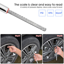 Load image into Gallery viewer, 10-160PSI Dual Chuck Head Vehicle Truck Service Tire Air Pressure Gauge Tool Truck Air Gage Accurate Wheel Tester Ruler Alloy for Car Van Bike
