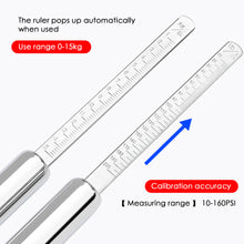 Load image into Gallery viewer, 10-160PSI Dual Chuck Head Vehicle Truck Service Tire Air Pressure Gauge Tool Truck Air Gage Accurate Wheel Tester Ruler Alloy for Car Van Bike
